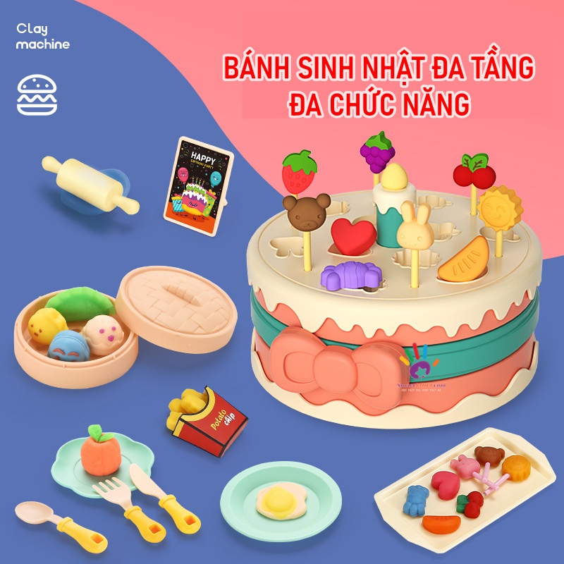 Đồ chơi bánh sinh nhật, Bộ nặn bánh sinh nhật kèm khuôn