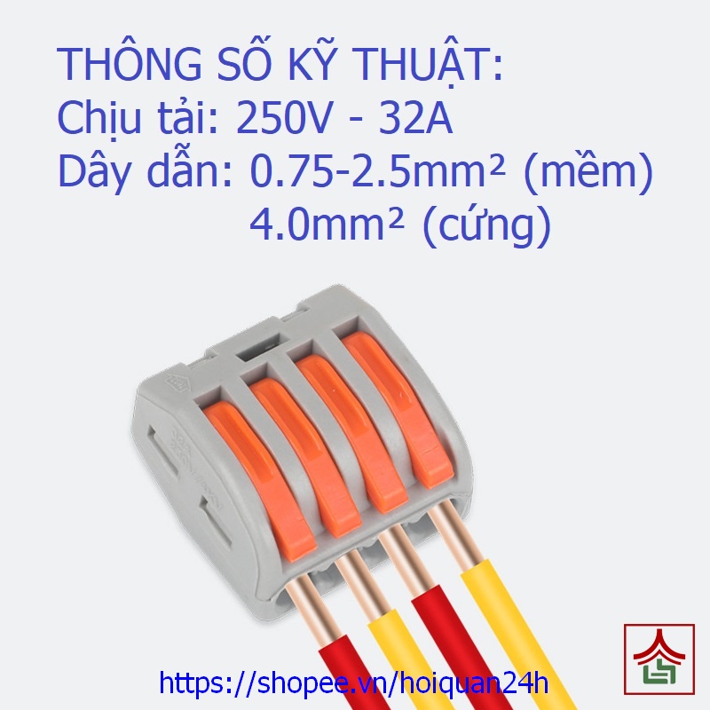 Cút Chia Nối Dây Điện Nhanh 2 3 4 5 8 Cổng PCT-212, PCT-213, PCT-214, PCT-215, PCT-218