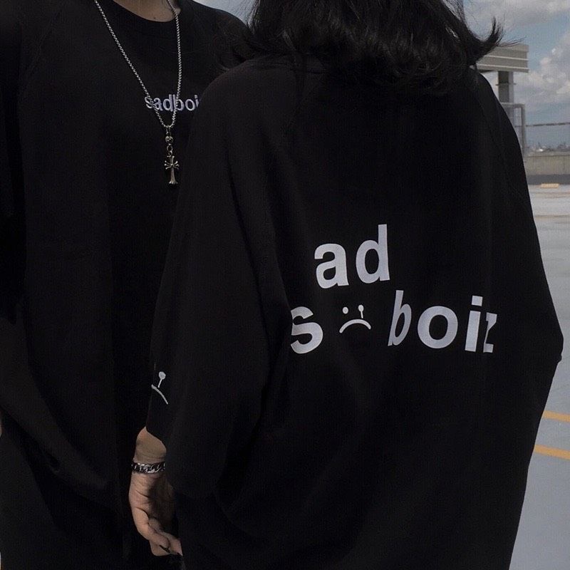 Áo Thun Tay Lỡ Dáng Rộng Sadboiz Mặt Buồn Unisex Local Brand | BigBuy360 - bigbuy360.vn