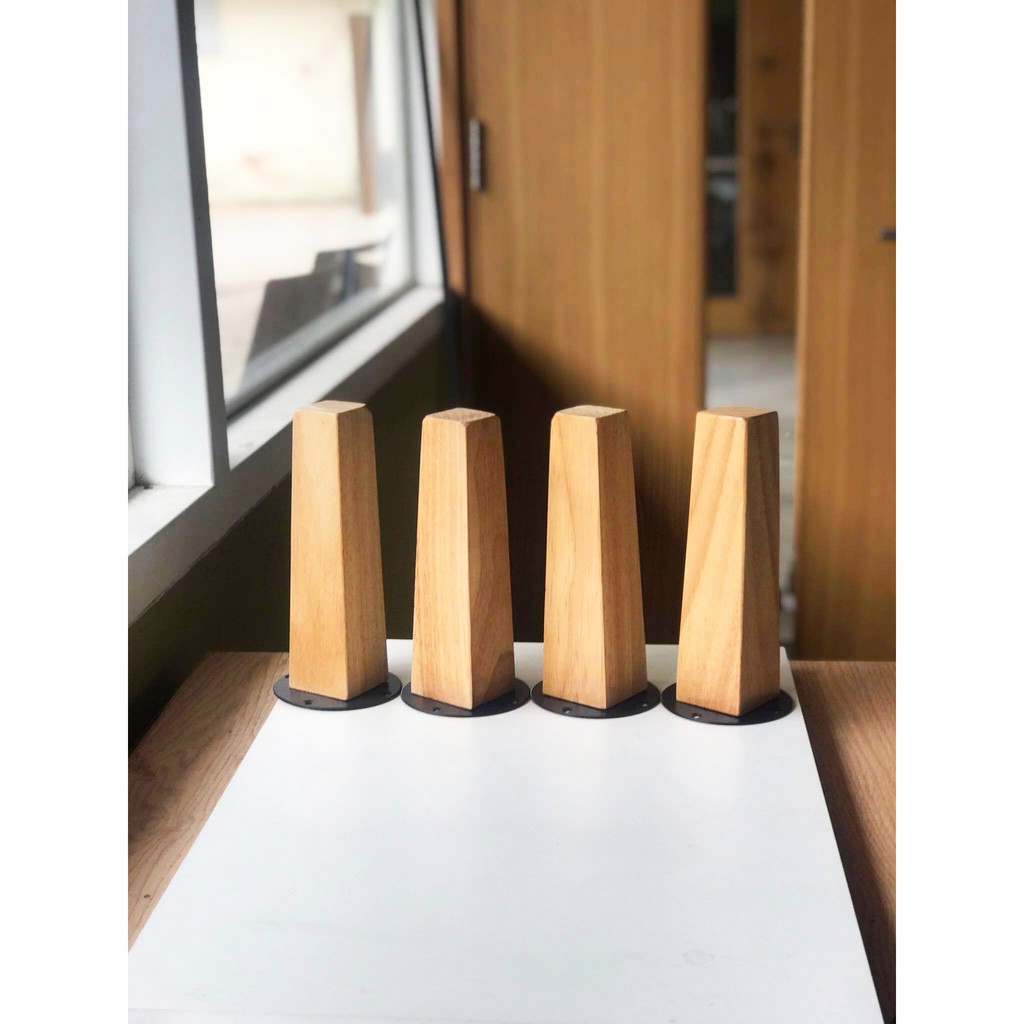 COMBO 4/5/6 CHÂN GỖ VUÔNG TÚM 20CM THẲNG/XÉO  - PHÍ SHIP RẺ