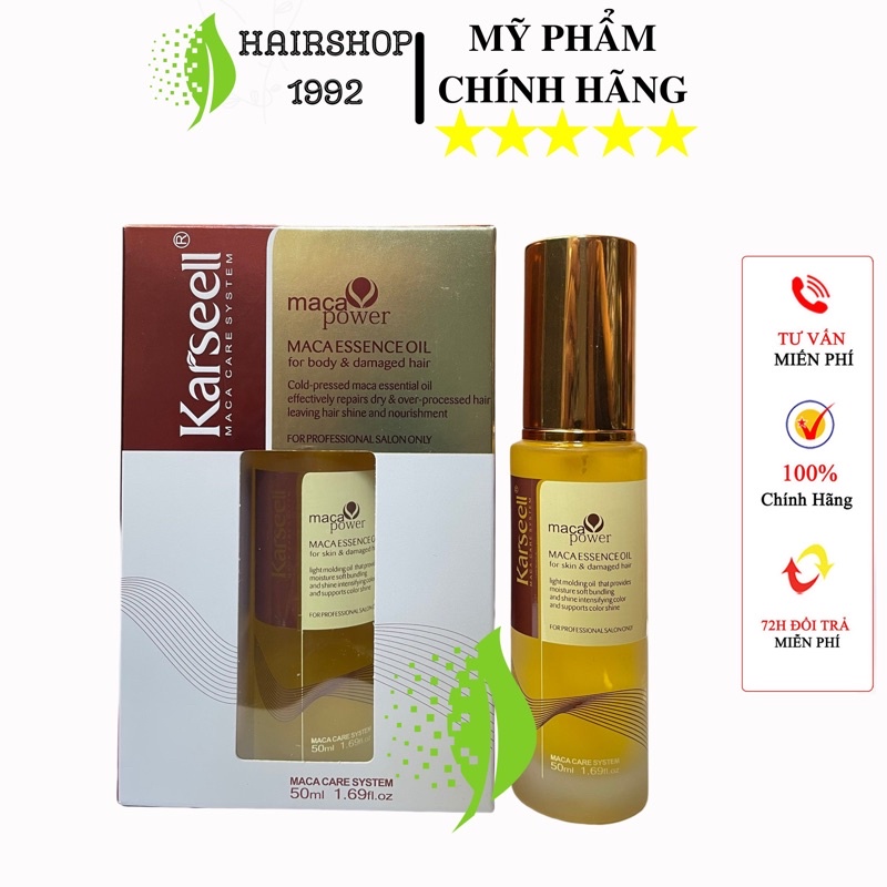 Tinh dầu dưỡng tóc Karseell , hair serum phục hồi tóc hư tổn hương nước hoa 50ml