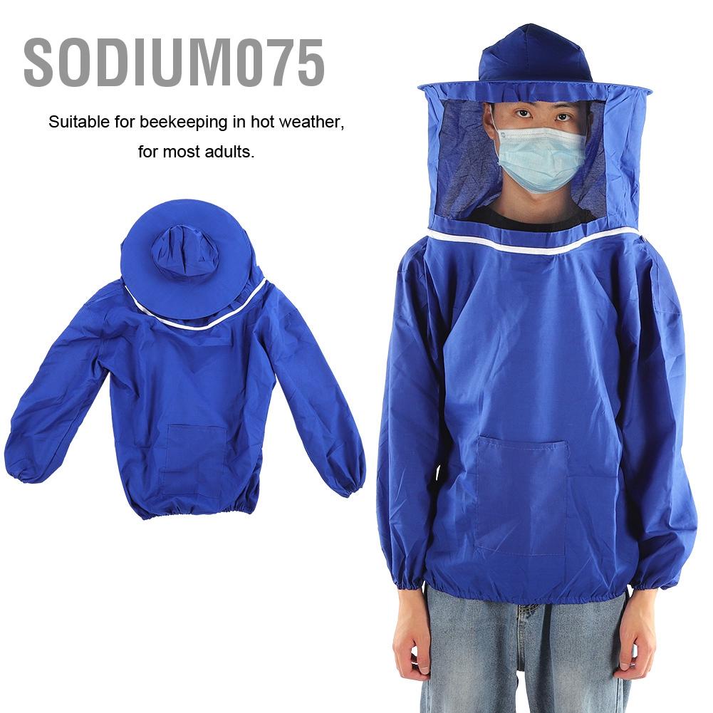 Sodium075 Outdoor Beekeeping Protective Veil Jacket Breathable Bee Suit Beekeeper Supplies Accessory