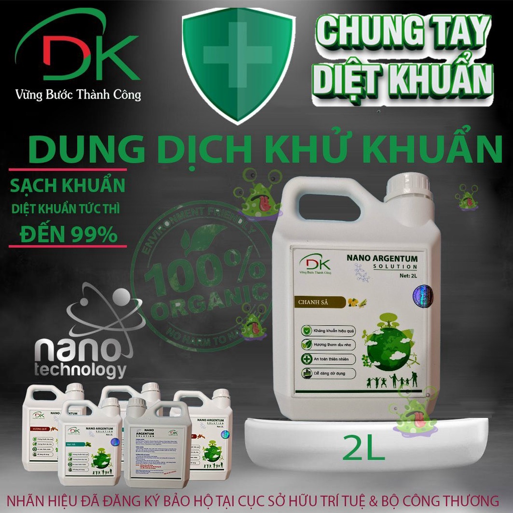 Dung dịch dùng cho máy phun khói Nano Bạc khử mùi khử khuẩn cho xe ô tô, nhà cửa, văn phòng ARGENTUM
