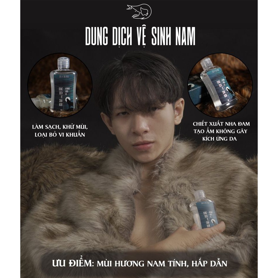 [ CHÍNH HÃNG ] Dung dịch vệ sinh nam dịu nhẹ lành tính chai 80ml nhỏ gọn - LOLI &amp; THE WOLF