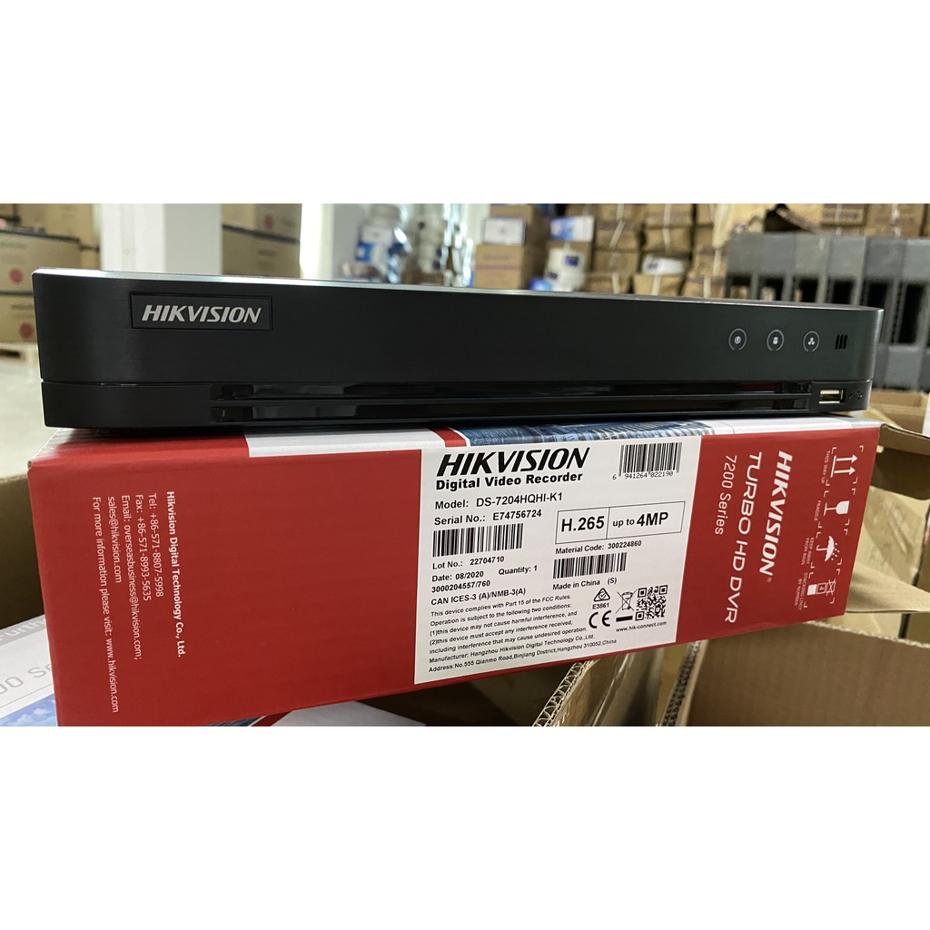 (Cần có thợ lắp đặt) Đầu ghi hình 04 kênh HIKVISION Turbo HD 4.0 DVR ( vỏ sắt ) DS-7204HQHI-K1 VERSION S