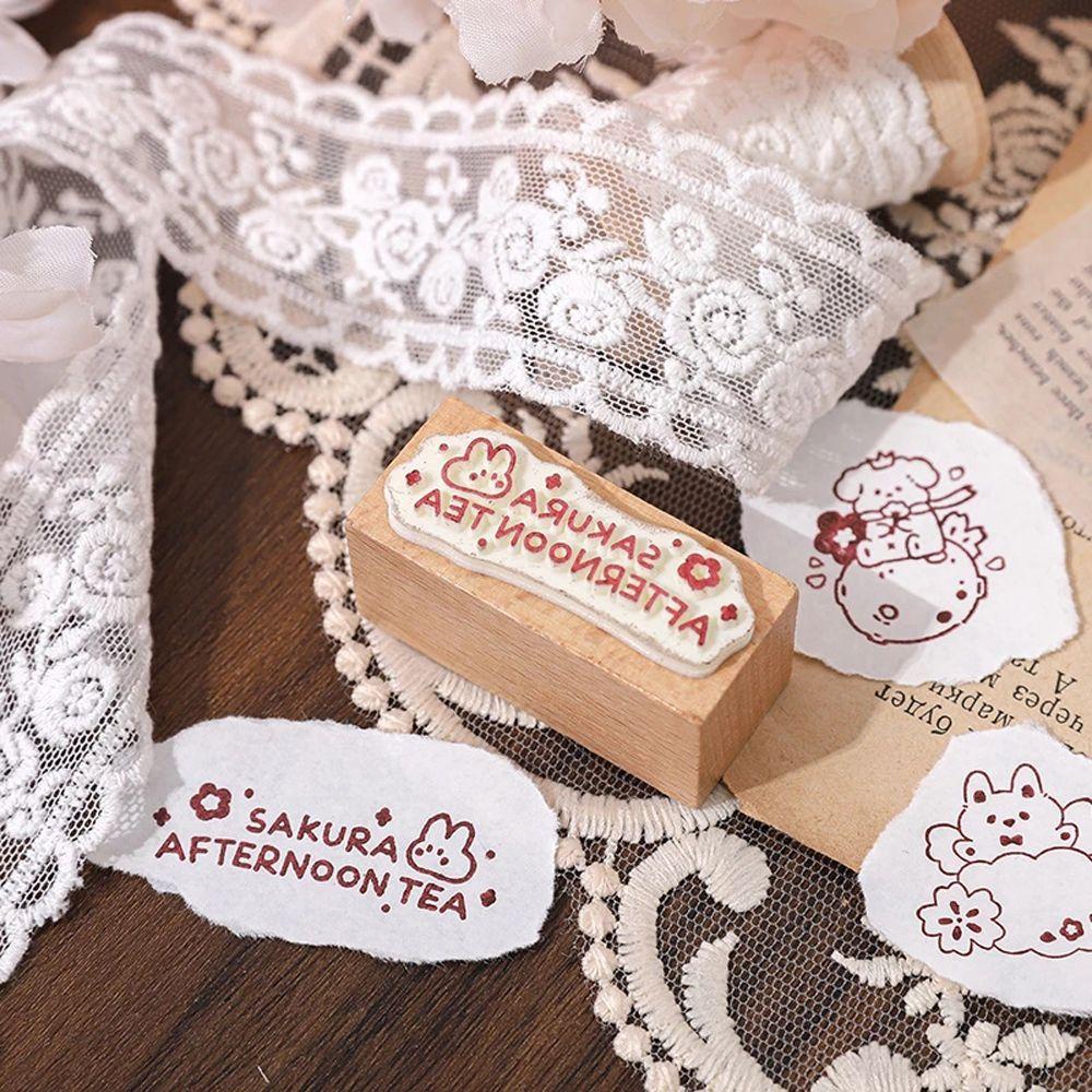 Con Dấu Bằng Gỗ Cao Su Dùng Trang Trí Sổ Tay Nhật Ký