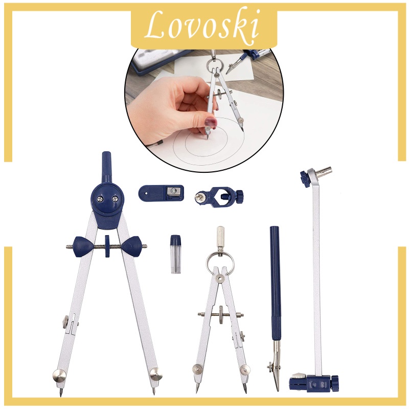 Bộ 7 La Bàn Vẽ Hình Tròn Tùy Chỉnh Tiện Dụng