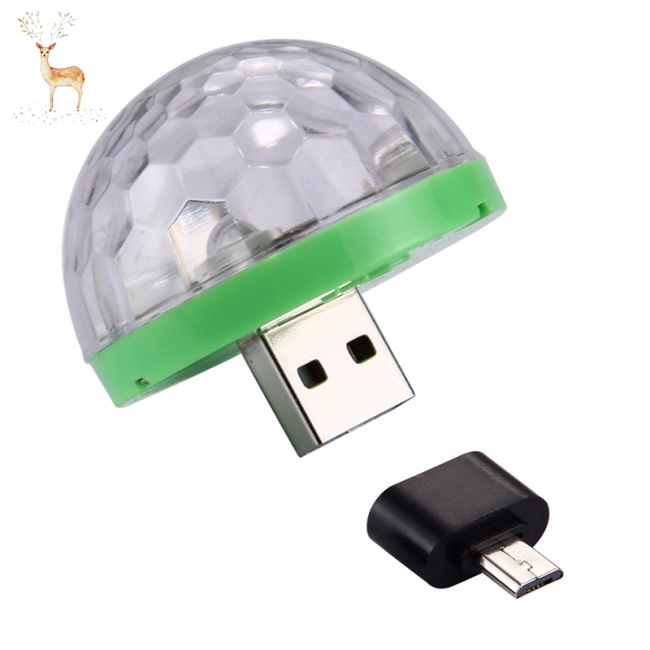 Bóng đèn Led vũ trường 7 màu, cổng usb cảm ứng nháy theo nhạc