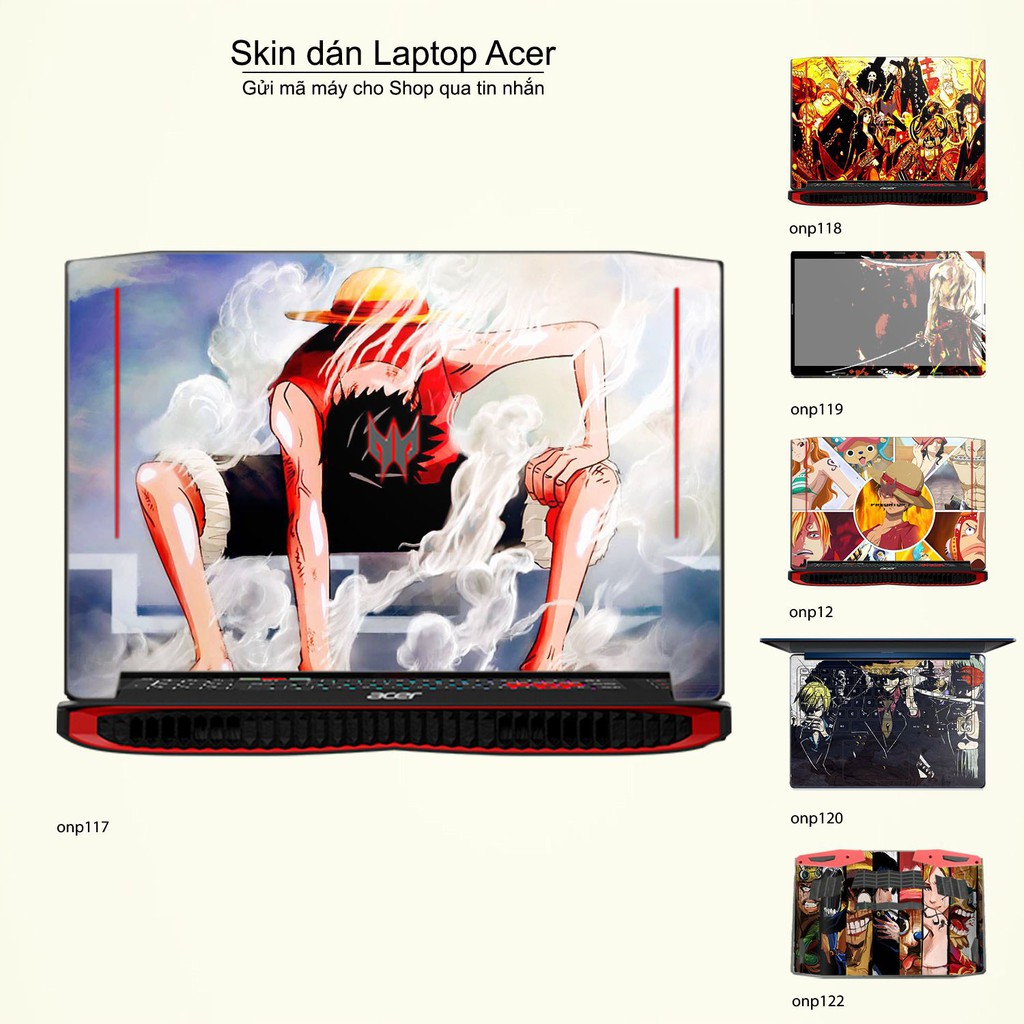 Skin dán Laptop Acer in hình One Piece nhiều mẫu 13 (inbox mã máy cho Shop)