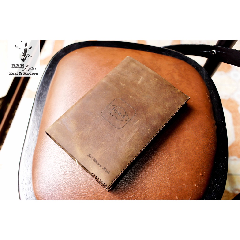 Sổ Bọc Da Bò Sáp Ngựa Khâu Tay Thủ Công - Ram Leather