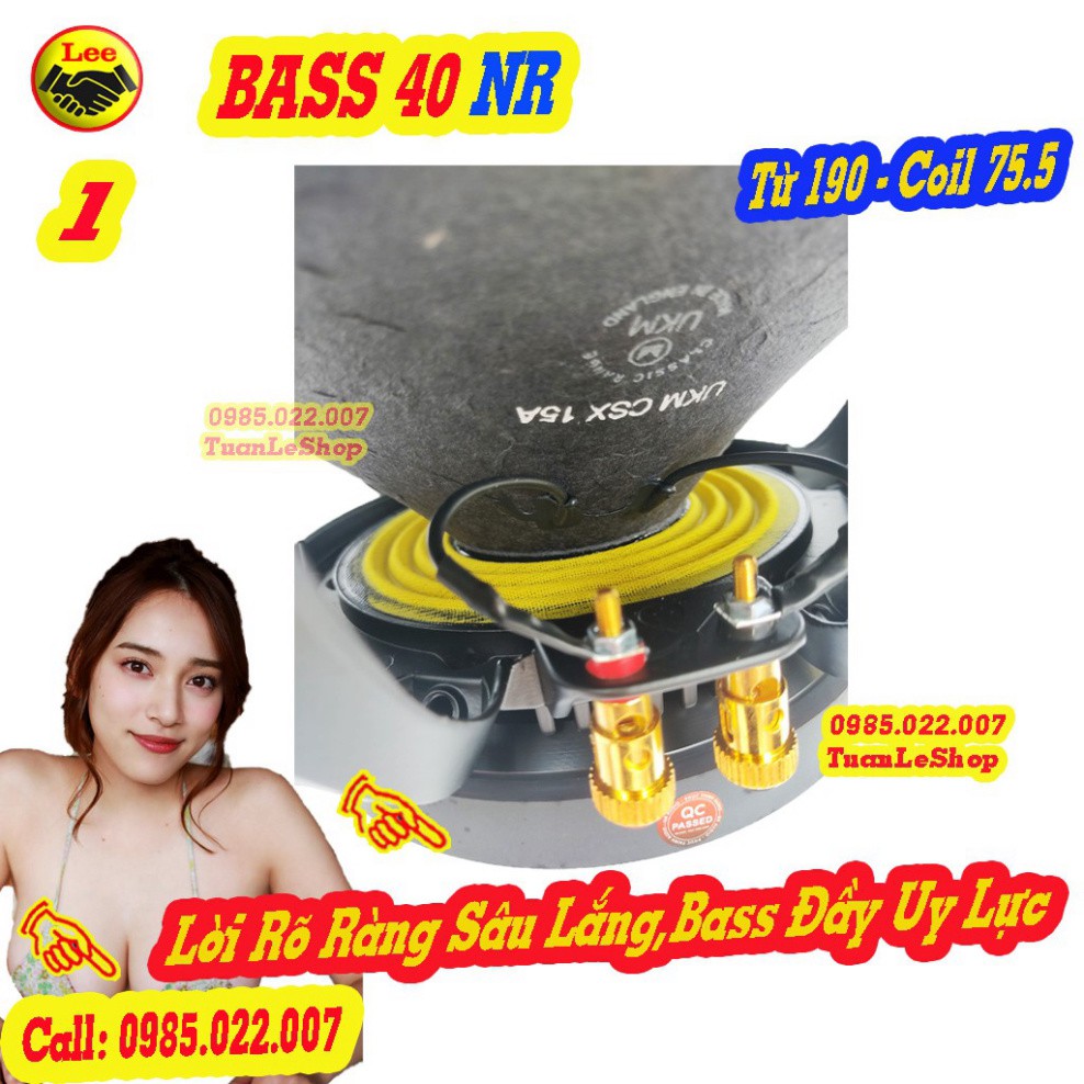 LOA BASS 40 NR TỪ 190 COIL 75,5 – LOA RỜI BASS 4 TẤC -  GIÁ 1 CHIẾC LOA NHẬP KHẨU CAO CẤP