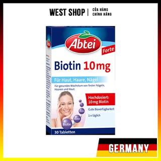 [HÀNG ĐỨC] Viên uống ABTEI BIOTIN 10mg hỗ trợ sức khỏe cho da, tóc và móng tay
