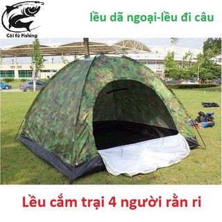 Lều dã chiến-lều cắm trại chất liệu rằn ri cao cấp