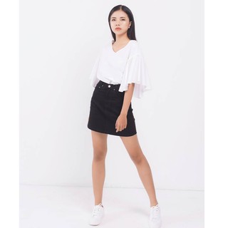 Váy jeans đen ngắn