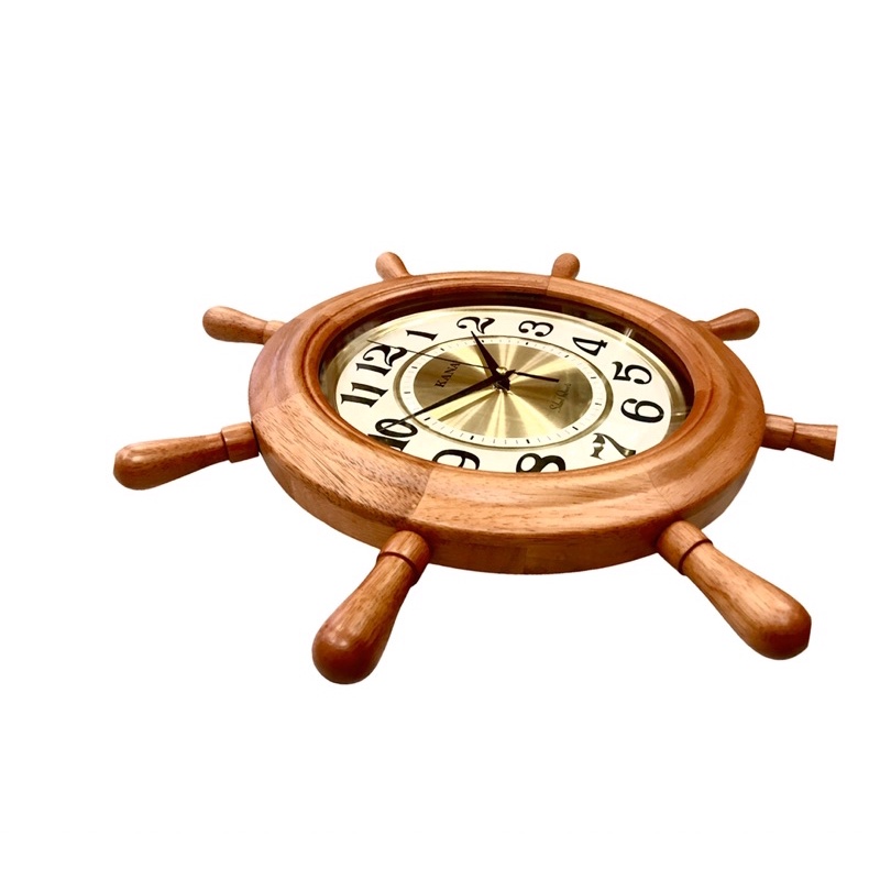 Đồng hồ treo tường gỗ bánh lái size 42cm