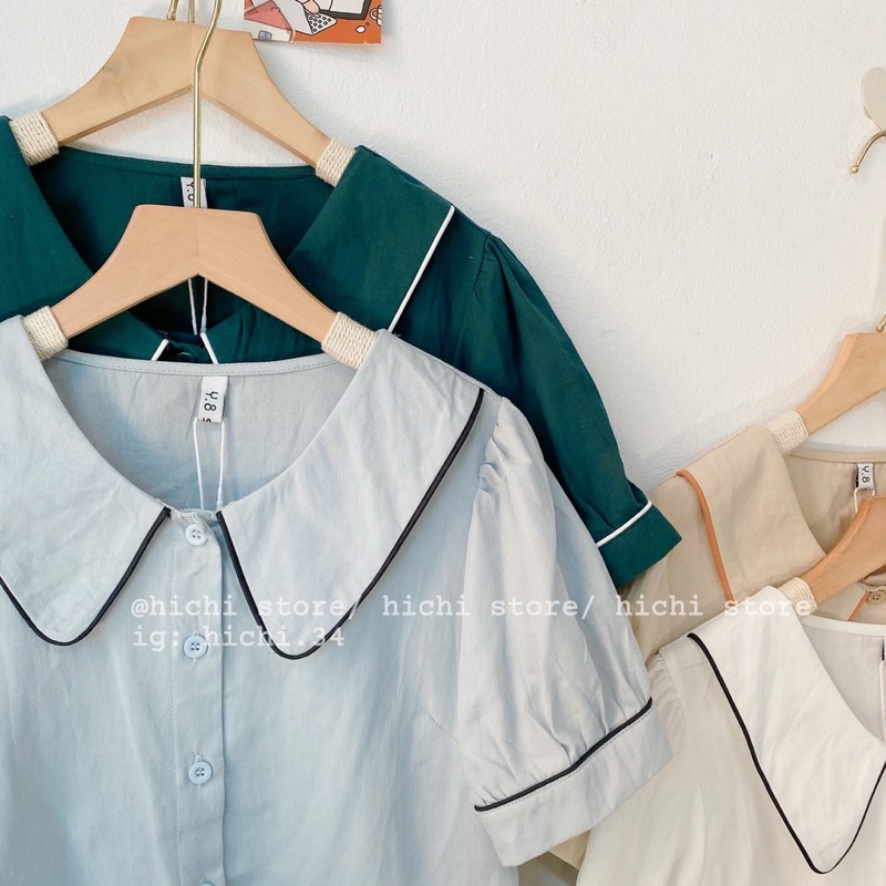 sơ mi tiểu thư hàn quốc ulzzang vintage hichi