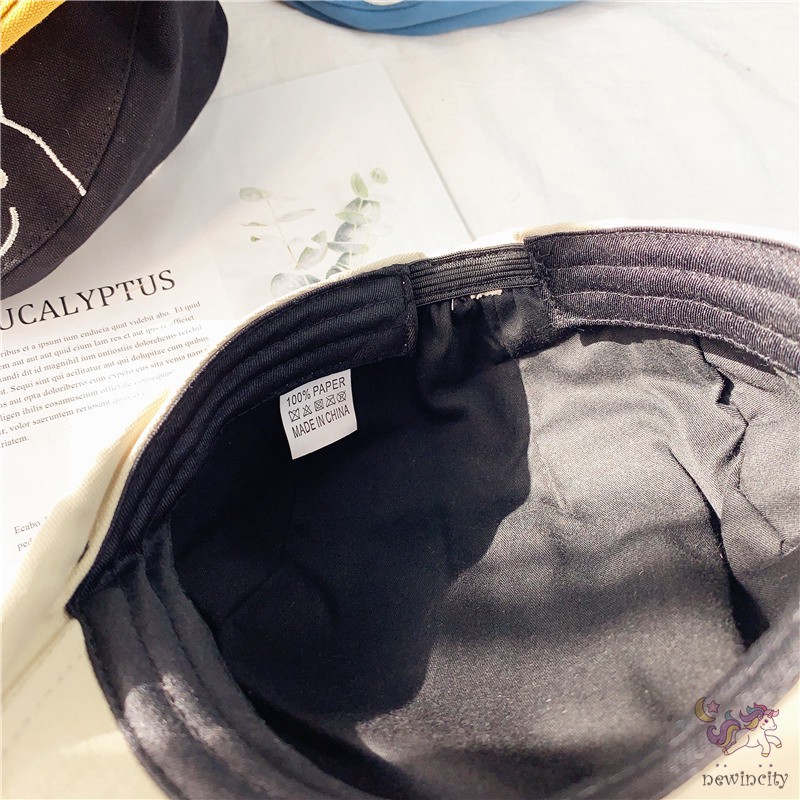 Nón Beret Thêu Hình Phong Cách Hàn Quốc Xinh Xắn Dành Cho Bé