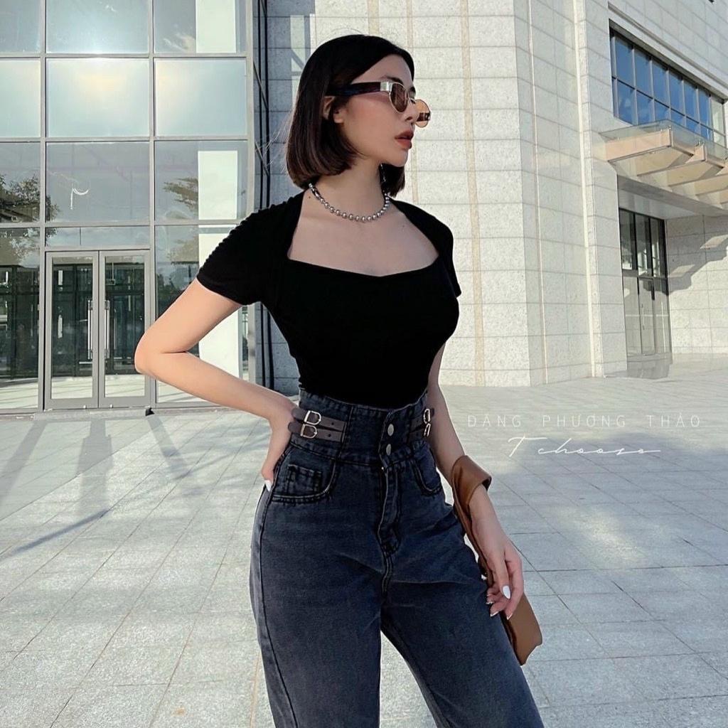 Quần jean nữ baggy lưng cao quần bò nữ cạp cao ống đứng phong cách hàn quốc HN Clothing Q8 | BigBuy360 - bigbuy360.vn