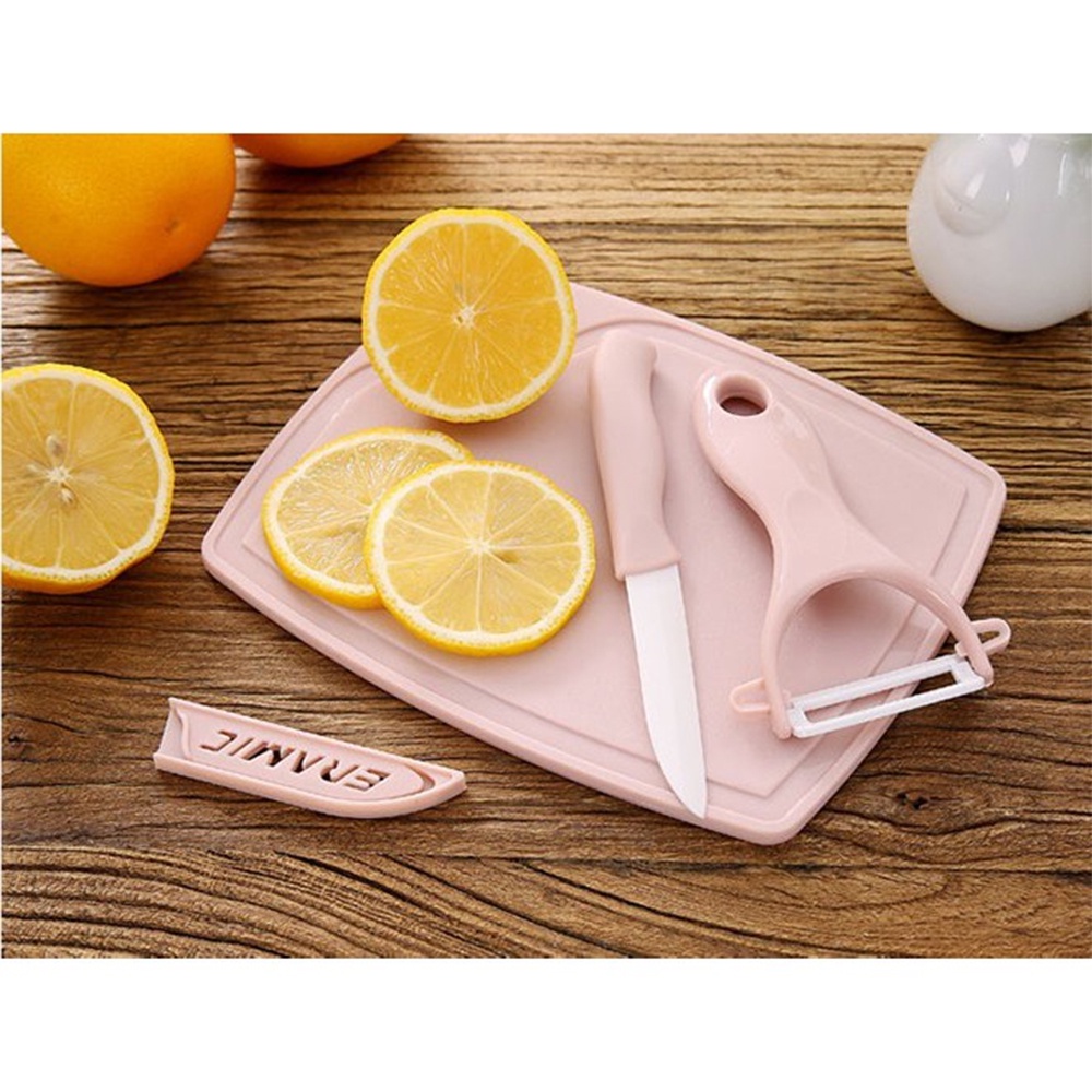 [Tổng Kho Sỉ] Bộ Dao, Bào Sứ Và Thớt 3 Món Cao Cấp T8 - Bộ Dụng Cụ Chế Biến Cho Bé Ăn Dặm An Toàn, Dễ Vệ Sinh