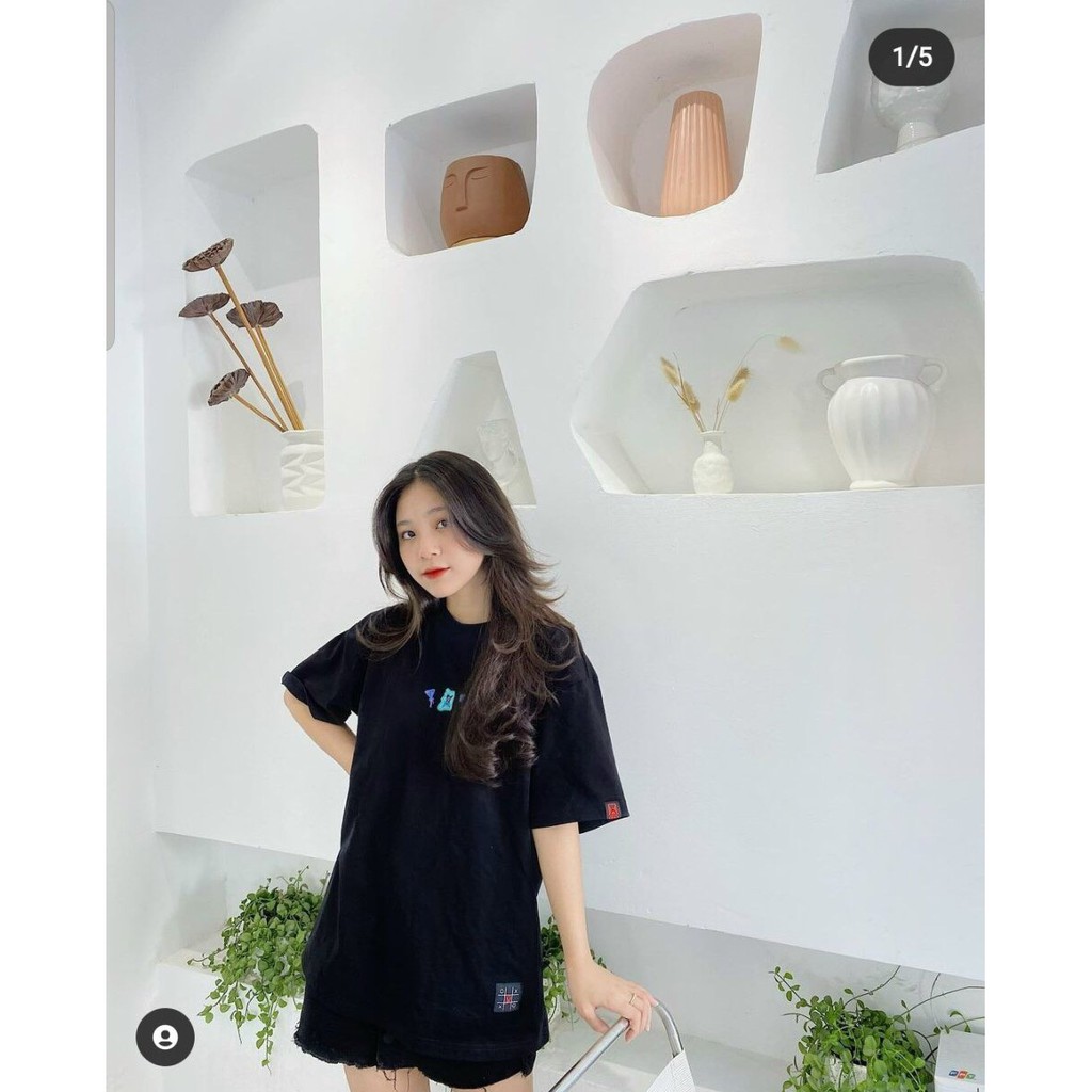 Quinn Shop - Áo thun Nữ form rộng tay lỡ in hoạ tiết đầy ấn tượng NOW, PC Hàn quốc, vải dày mịn mát không phai màu