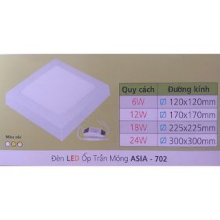 Đèn ỐP Trần Nổi Vuông 702