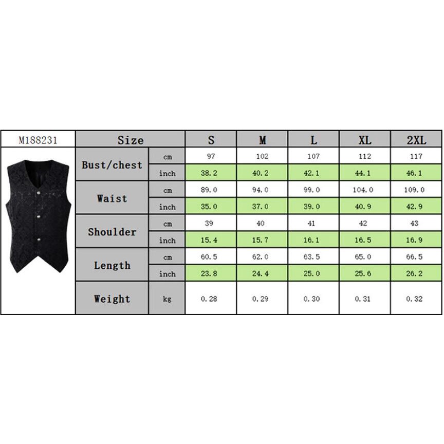 Áo Vest Hóa Trang Phong Cách Gothic Thời Trung Cổ Kèm Cà Vạt Jabot Cho Nam