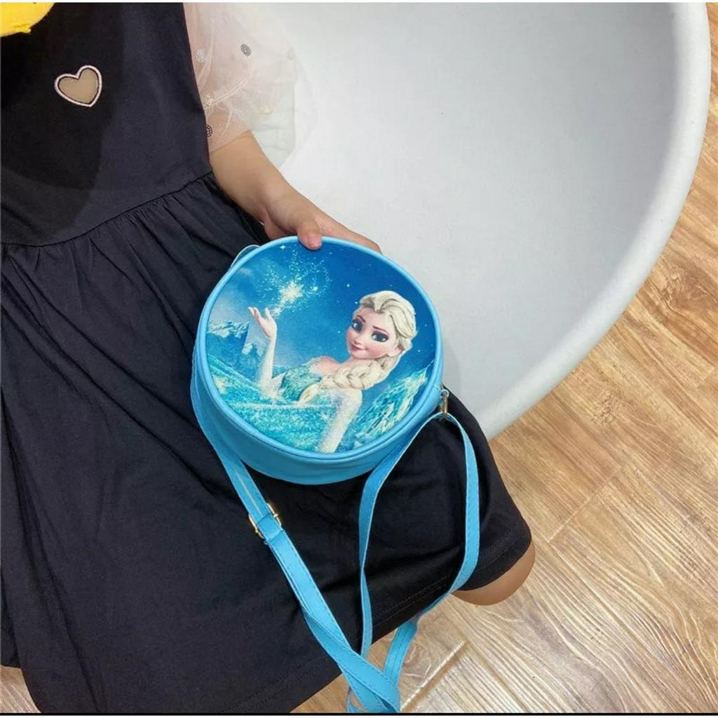 Túi đeo chéo hình công chúa Elsa có dây đeo điều chỉnh được dành cho bé gái