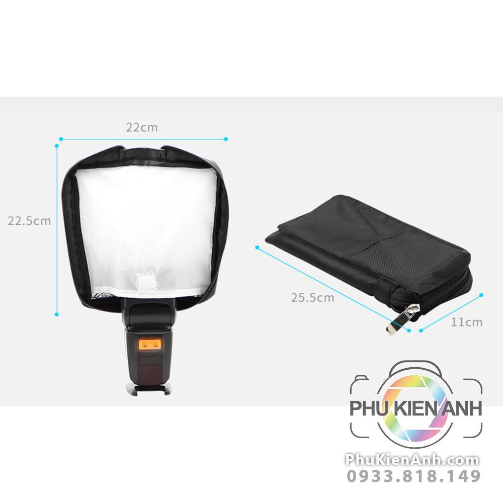 Tản sáng flash 3 chức năng snoot, túi đựng, tản sáng tai gấu.
