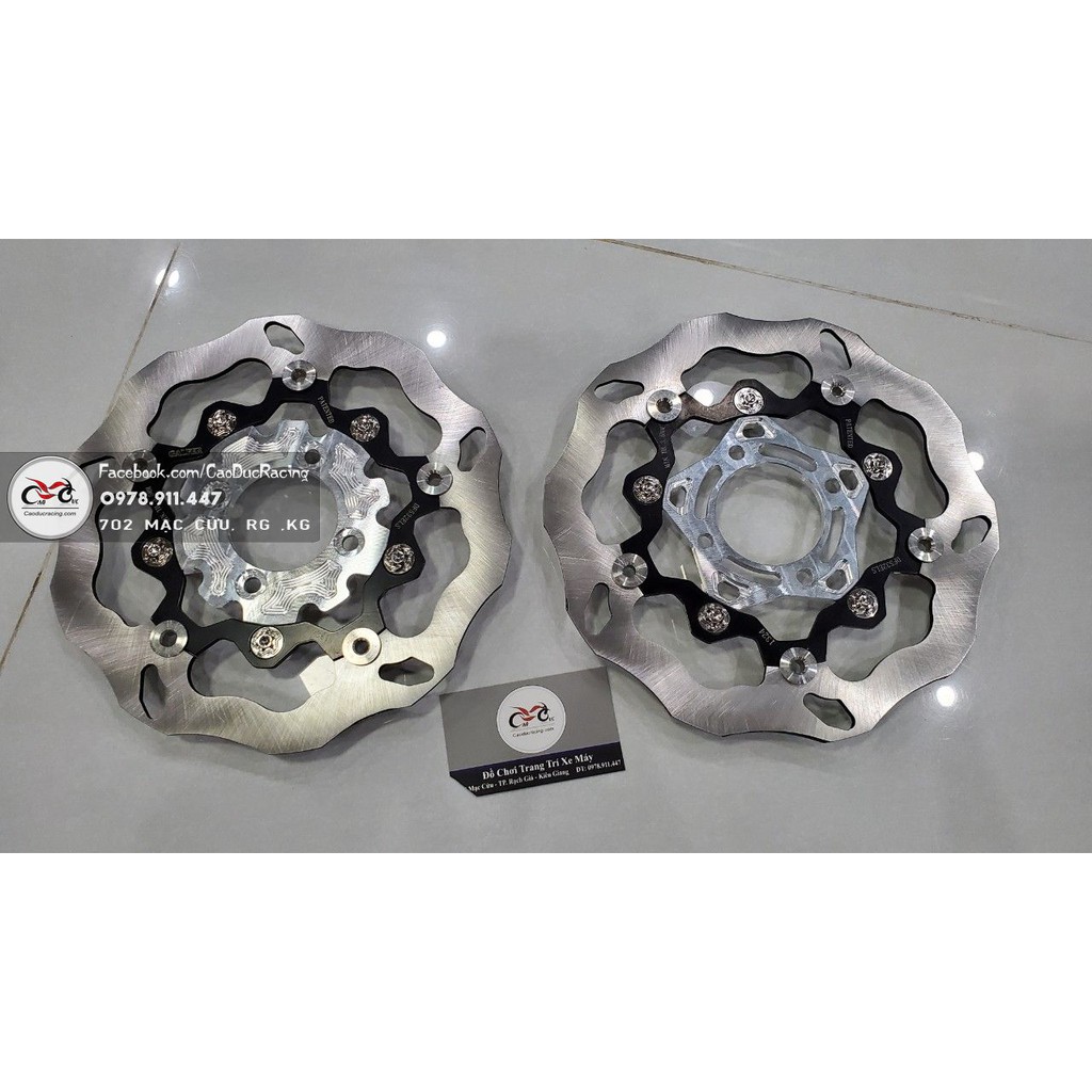 Caoduc79 Đĩa garfel lòng đen Ex150 245mm + lòng cnc 4 lỗ cho mâm 4 lỗ