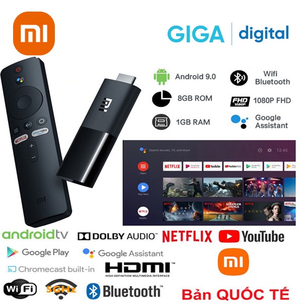 Tivi box Xiaomi (Mi TV Stick) Bản Quốc Tế Tiếng Việt