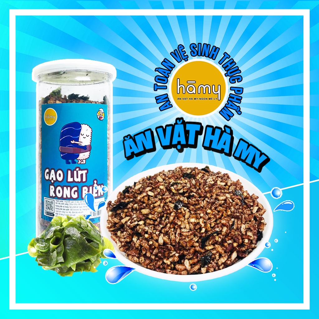 Gạo lứt rong biển thơm ngon loại 1 hũ 300g đồ ăn vặt Hà My