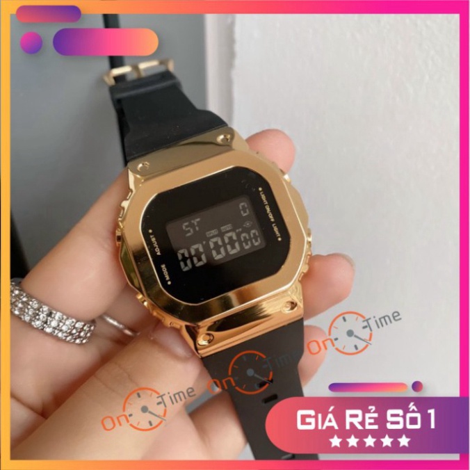 Đồng hồ thể thao Casio S5600 nam nữ viền thép không gỉ, dây cao su siêu bền, nhiều màu cực đẹp