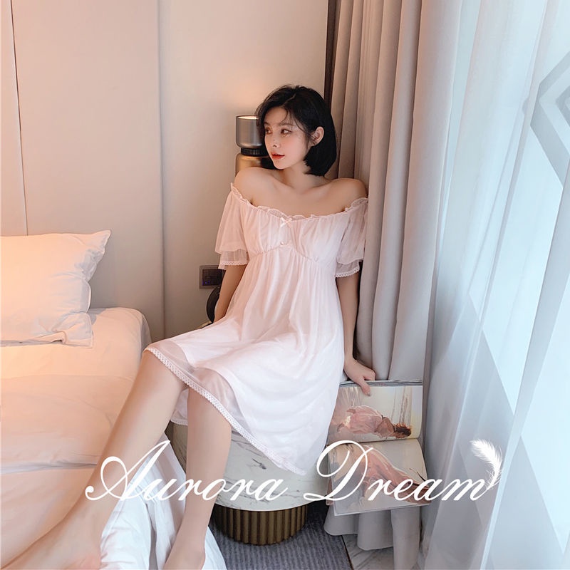 Very fairy pajamas with chest pad, sweet cotton mesh yarn, fashion