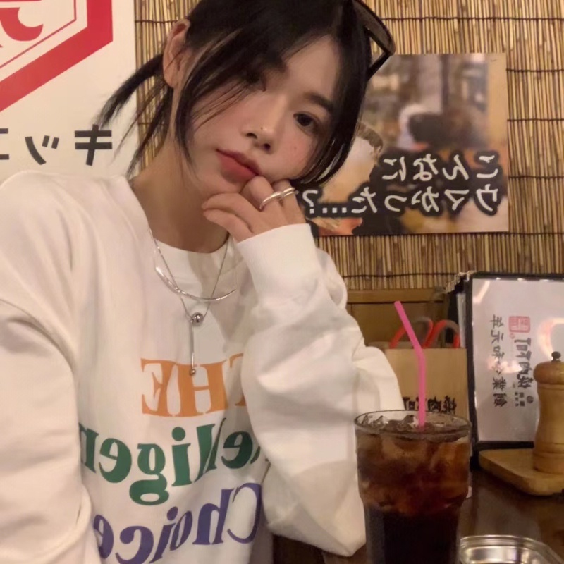 NRVP Mới Áo Thun Tay Dài Dáng Rộng In Chữ Phong Cách Hàn Quốc 2023