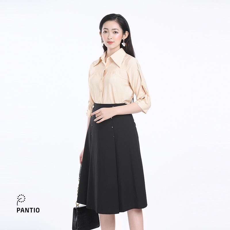 Chân váy dài chất liệu thô mịn dáng xòe FJD3746- PANTIO | BigBuy360 - bigbuy360.vn