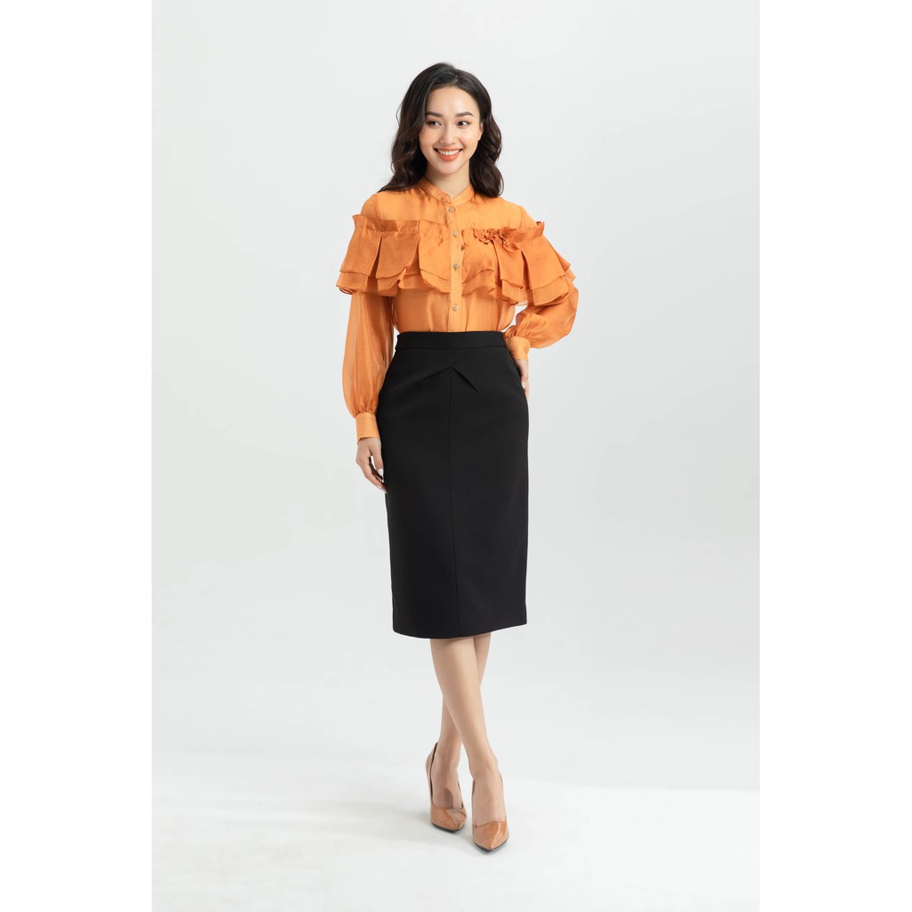 _Áo sơ mi voan cổ tàu nữ IVY moda MS 17M6333 | BigBuy360 - bigbuy360.vn