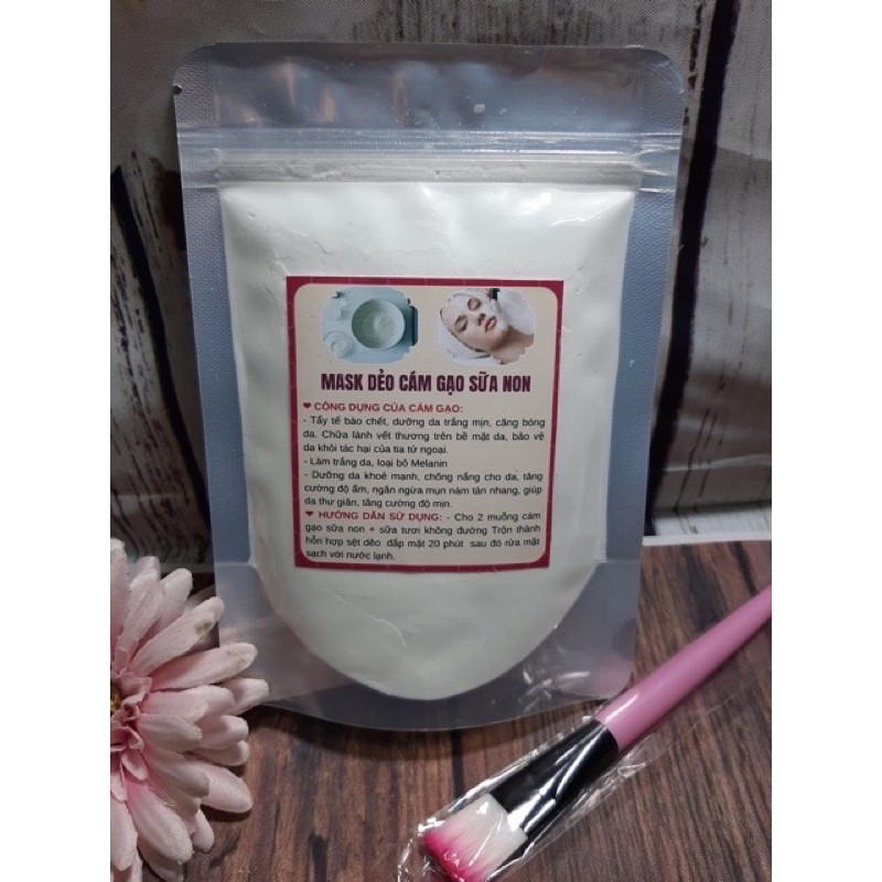 Mask Dẻo Cám Gạo Sữa Non 100g Handmade nguyên chất - Tẩy tế bào chết , trắng da, bảo vệ da khỏi tác hại của tia tử ngoại