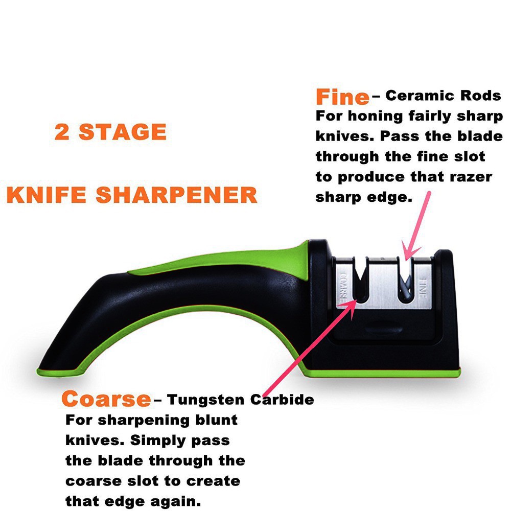 Dụng cụ mài dao nhà bếp bằng thép không gỉ và nhựa Walfos có 3 màu khác nhau