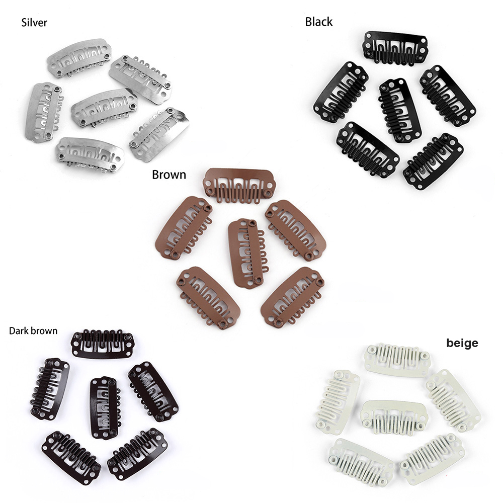 (Hàng Mới Về) Set 10 / 20 / 50 Kẹp Tóc Giả Chữ U Bằng Kim Loại Chất Lượng Cao