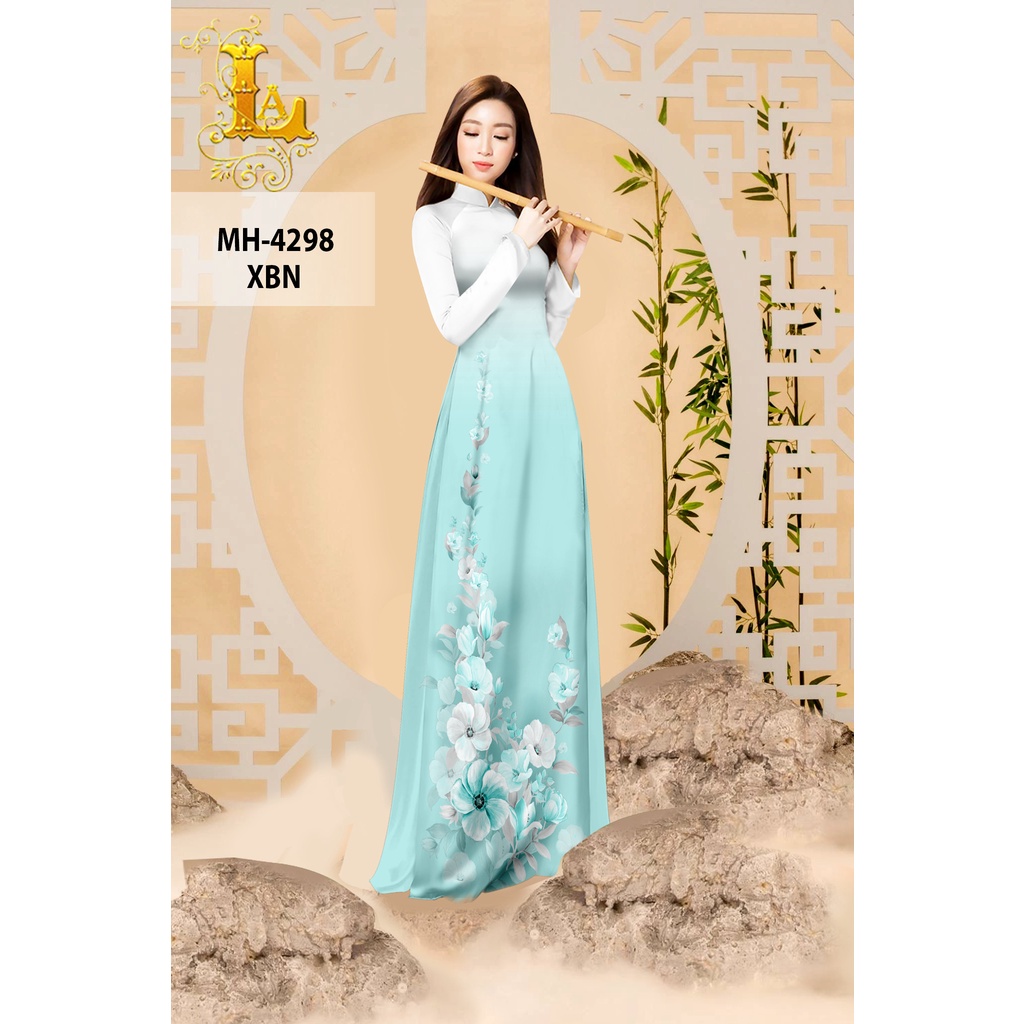 Vải áo dài hoa tà , chất lụa ruby bóng nhẹ, sang trọng, mềm, mượt, mịn, mát, co giãn nhẹ bề ngang.