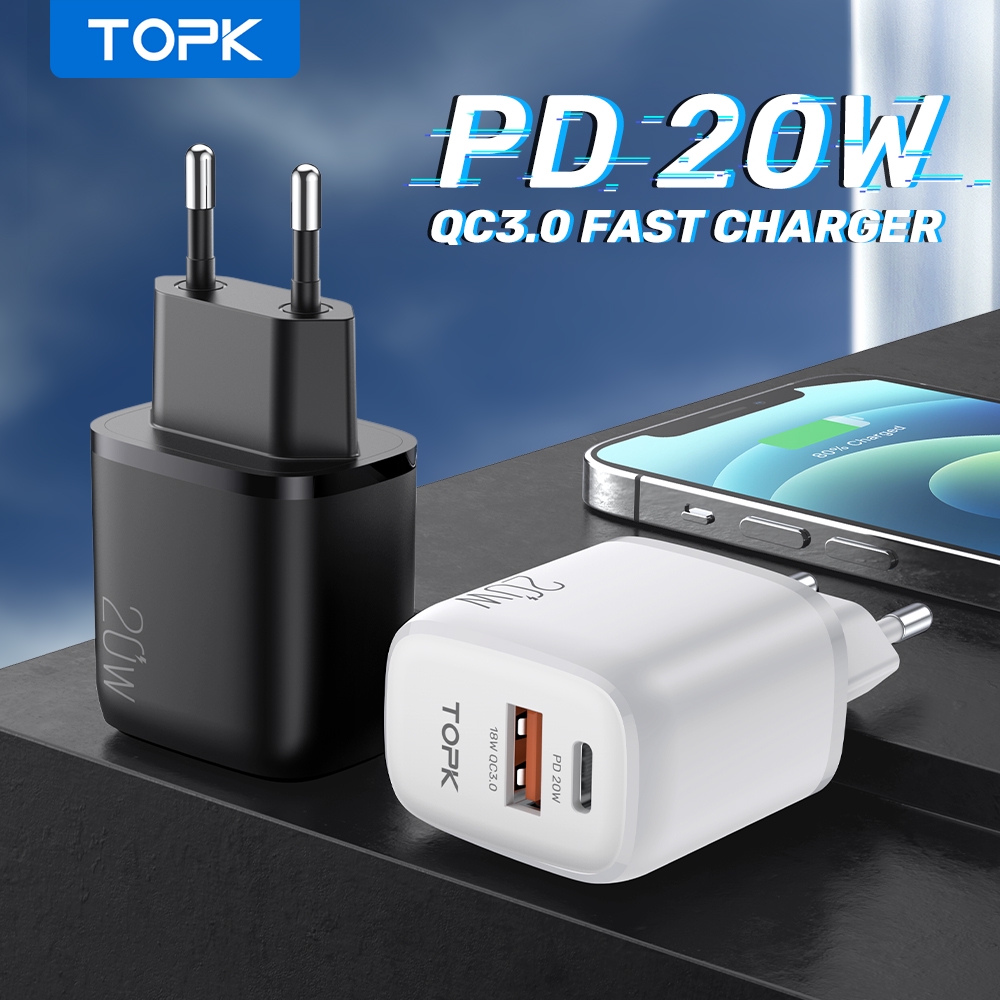 TOPK Cốc Sạc Nhanh QC3.0 Qc210P 20W 40W Tiện Dụng