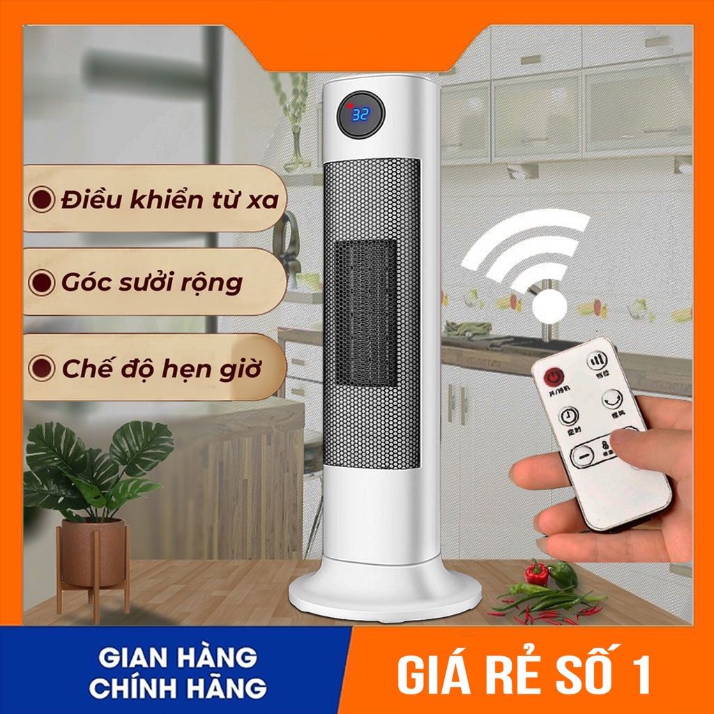 Máy Sưởi Gốm Camel - Máy Sưởi Phòng Ngủ Điều Khiển Từ Xa - Máy Sưởi Dáng Đứng Cao Cấp, An toàn, Ấm áp - Bảo hành 1 Năm