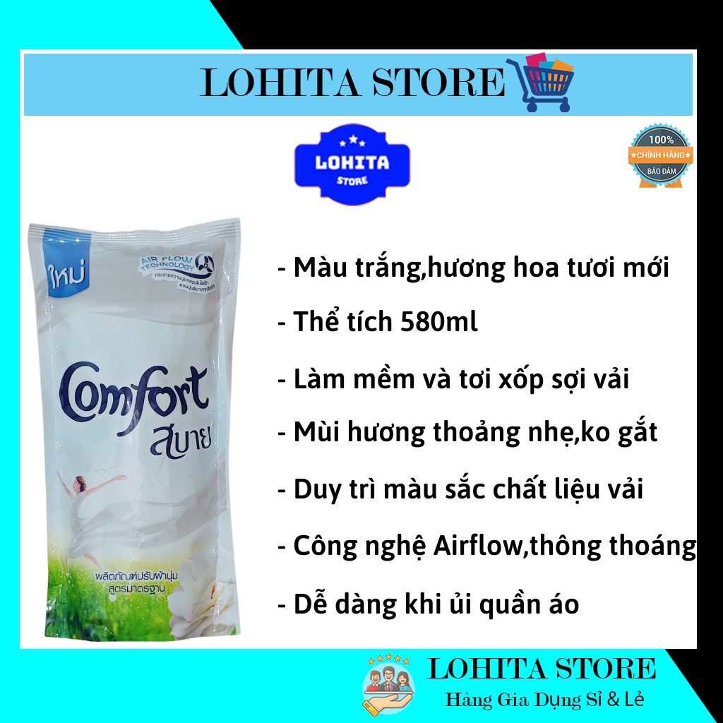 Nước Xả Vải Comfort Thái Gói 580ml Tiện Lợi