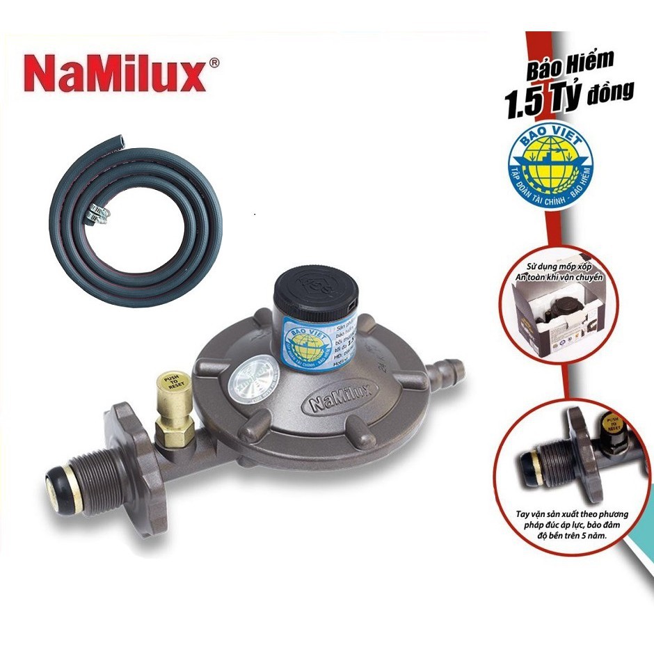 Van gas an toàn NaMilux NA-337S và NA-339S - Điều áp ngắt gas tự động