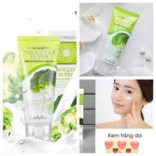 KEM DƯỠNG TRẮNG LÊN TONE DA KEM BÔNG CẢI XANH LADYKIN BROCCOLI SUPER BRIGHTENING CREAM