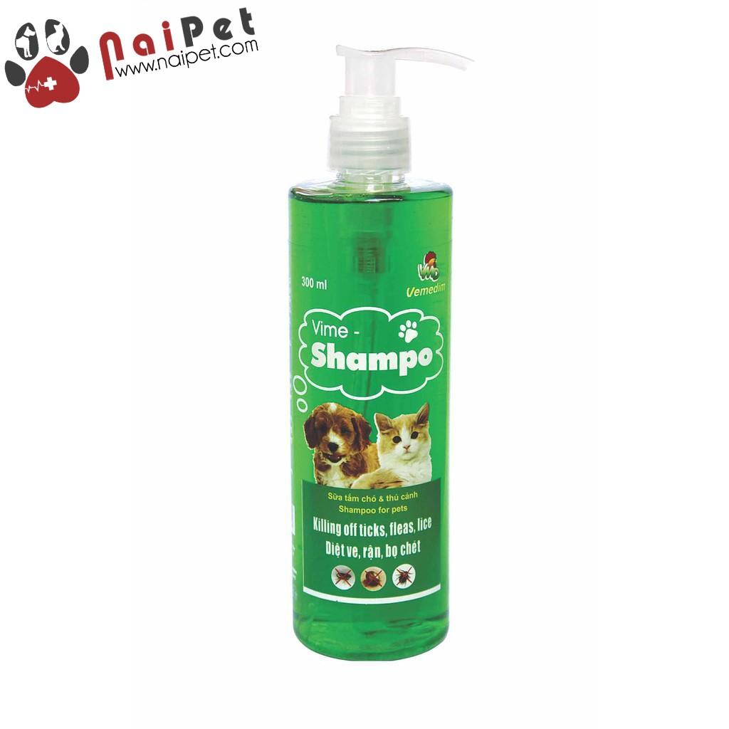 Sữa Tắm Vime Shampo Killing Off Ticks Fleas Lice Diệt Ve Rận Bọ Chét Vemedim 300ml