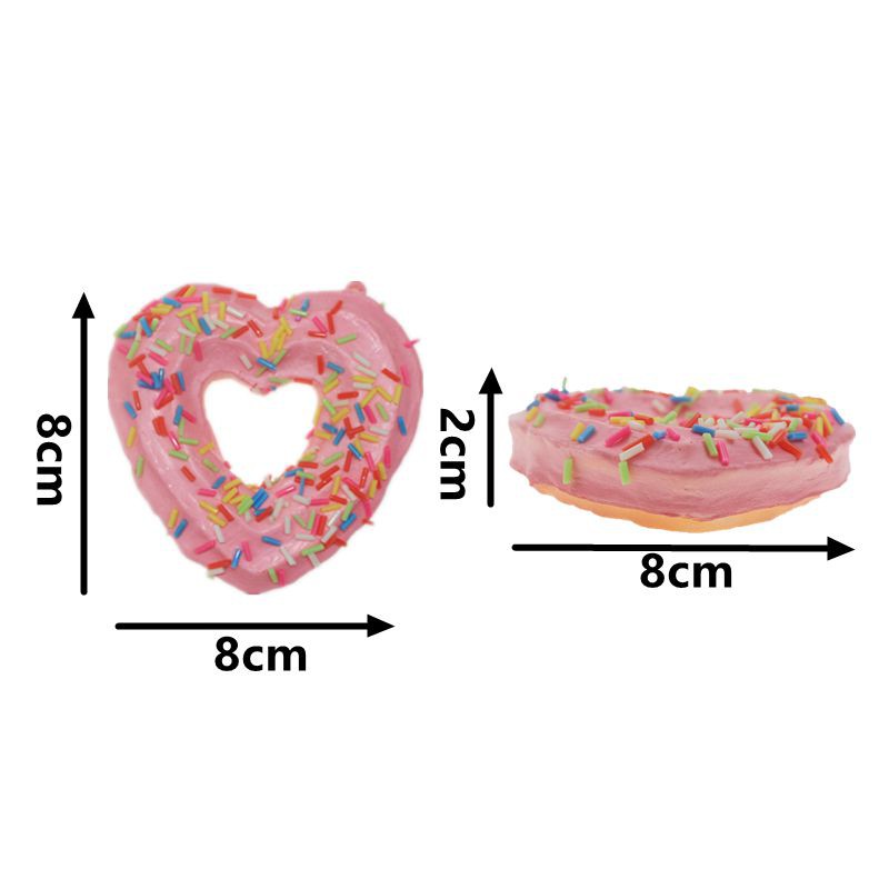 Đồ chơi dạng nén đàn hồi họa tiết bánh donut hình trái tim