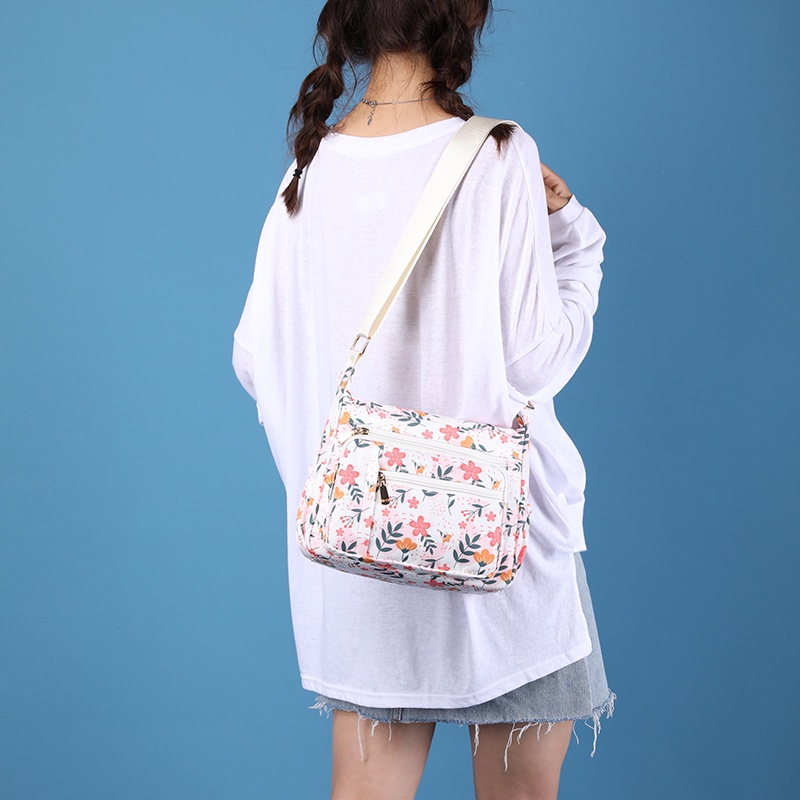 Túi Đeo Chéo Vải Canvas In Họa Tiết Phong Cách Trung Hoa Cho Nữ