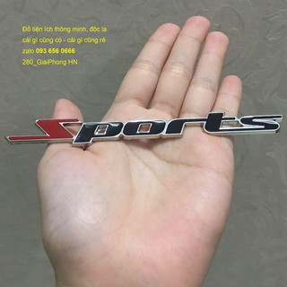 Logo 3D Bằng Kim Loại Phong Cách Thể Thao - Miếng dán kim loại 3D Sports trang trí xe hơi