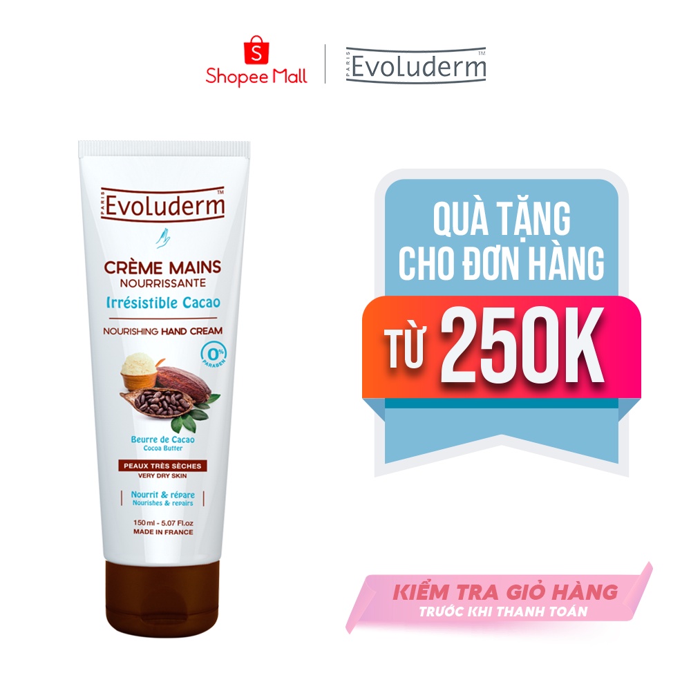 Kem Dưỡng Da Tay Evoluderm Giúp Dưỡng Ẩm Phục Hồi Và Bảo Vệ Tinh Chất Cacao 150ml